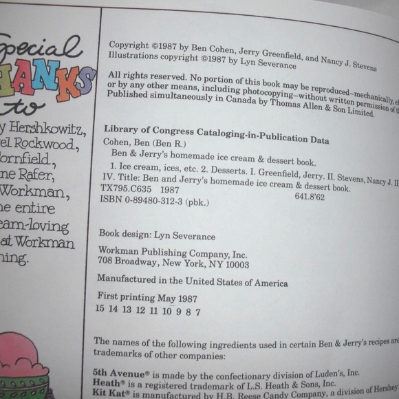 Ben & Jerry's Homemade Ice Cream & Dessert Book - Picture 3 of 3